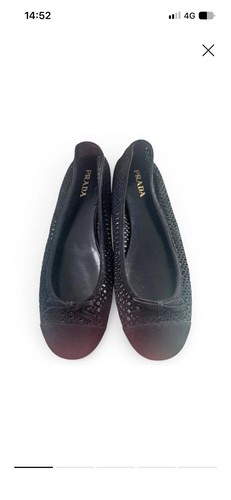 Prada ballerinas aus schwarzem - ballerinas,