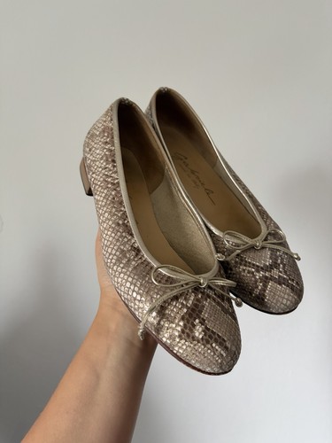 Vintage leder ballerinas - leder, gr