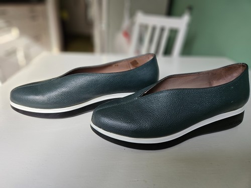 Damenschuh grün leder - 42,, grün,