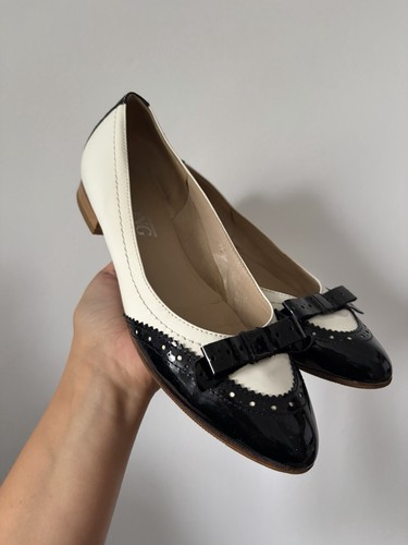 Vintage leder ballerinas - leder,