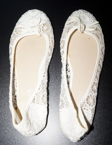 Weiße spitzen ballerinas - weiße,